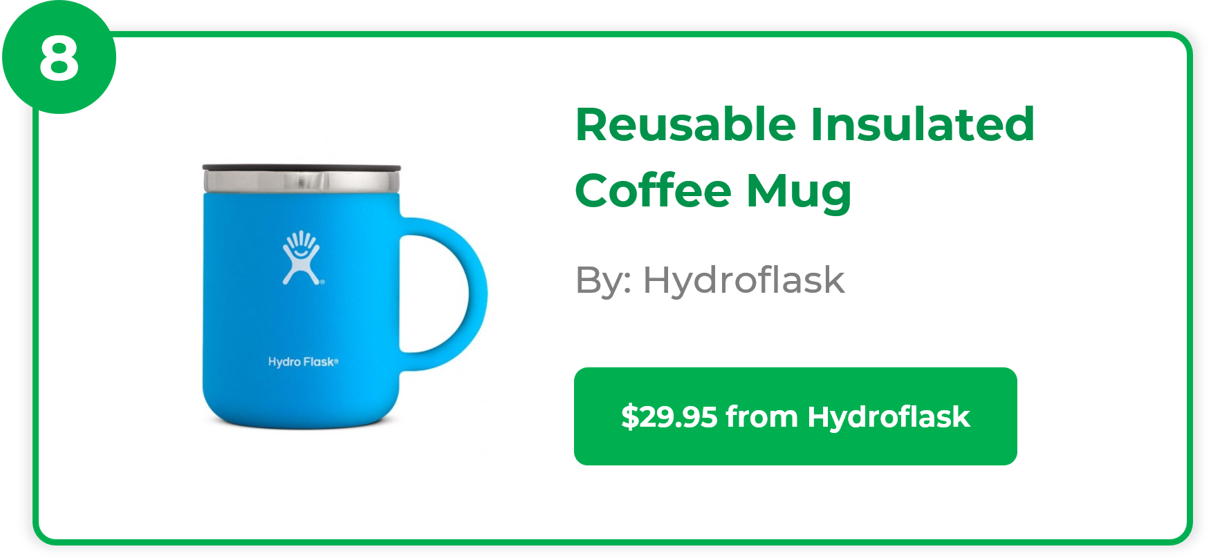 Reusable Insulated Coffee Mug - Hydroflask