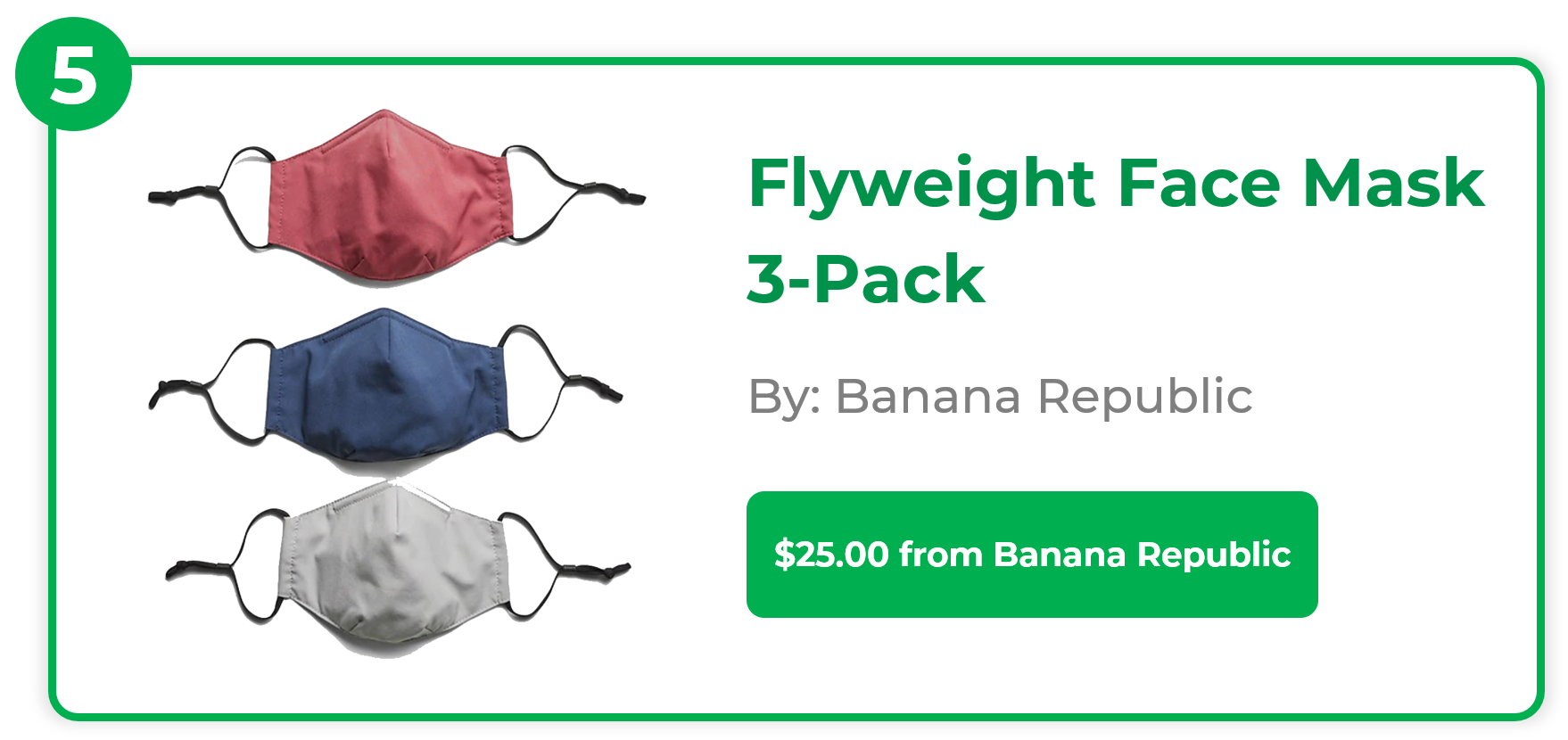 Flyweight Face Mask 3 Pack - Banana Republic