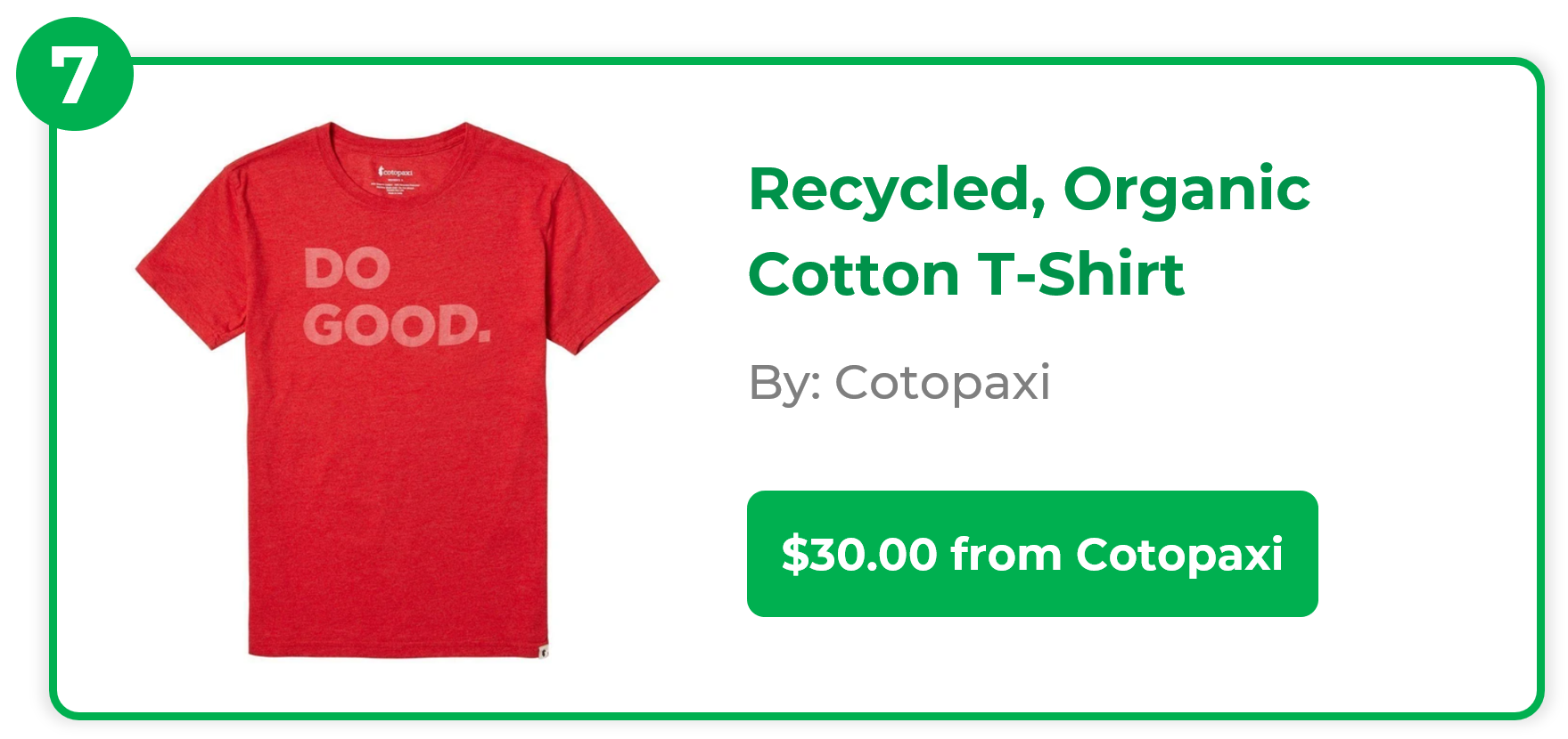 Recycled Organic Cotton T-Shirt - Cotopaxi