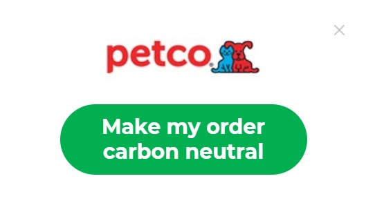 "Make my order carbon neutral" Button