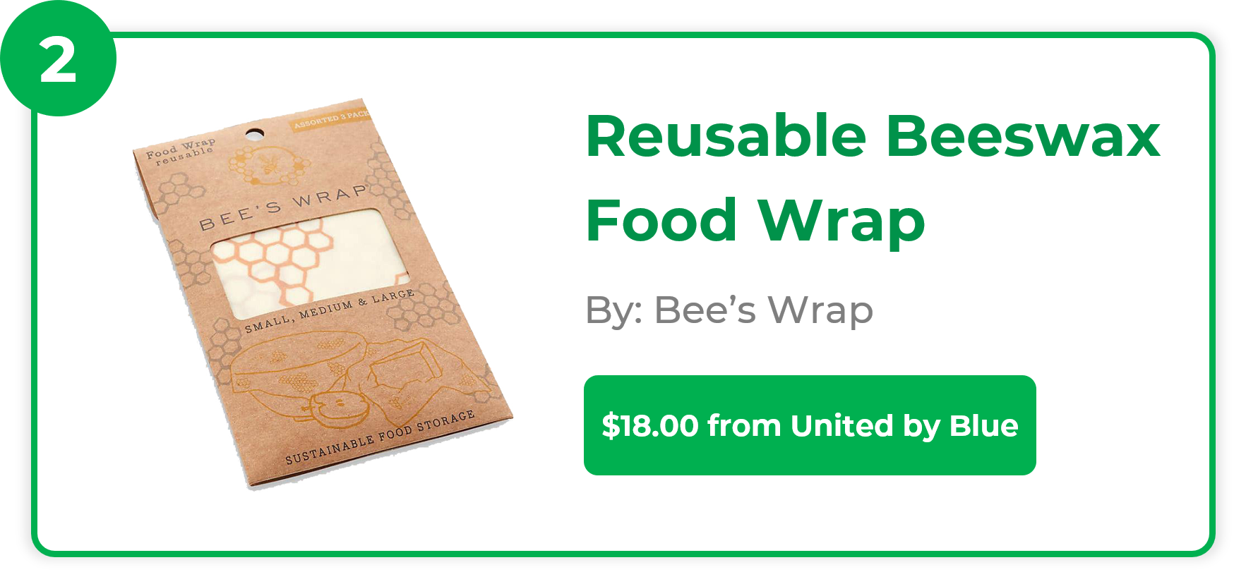 Reusable Beeswax Food Wrap - Bee’s Wrap