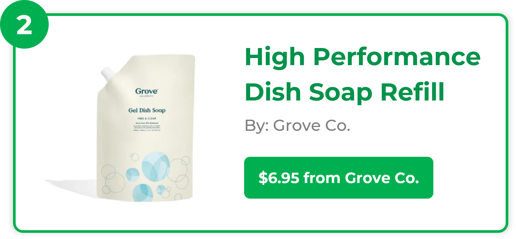 High Performance Dish Soap Refill - Grove Co.