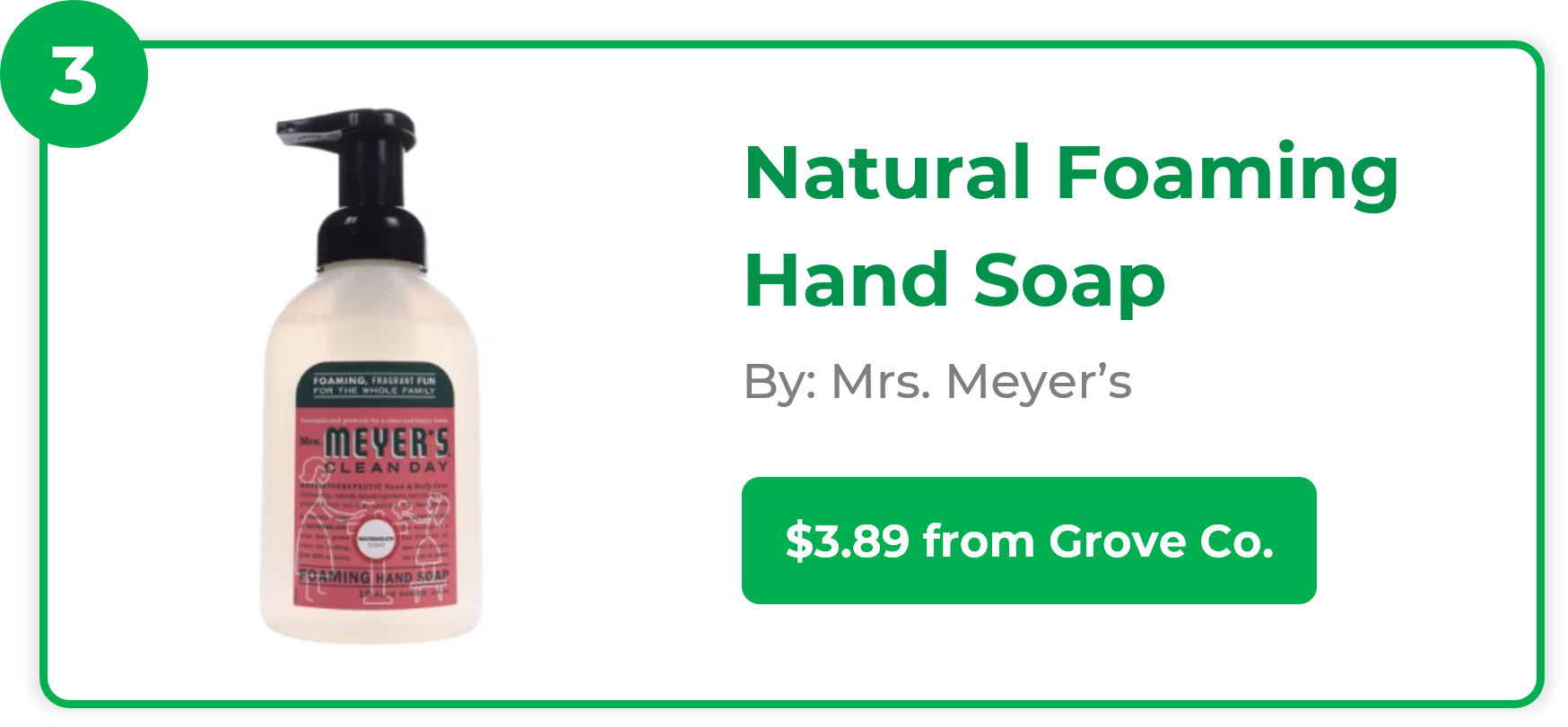 Natural Foaming Hand Soap - Mrs. Meyer’s